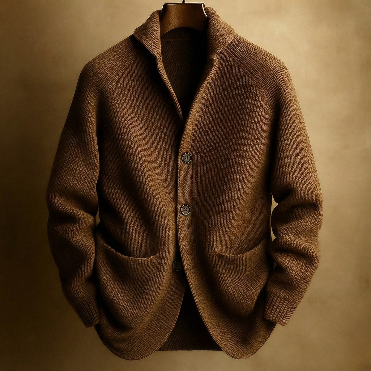 Cardigan homme côtelé à col châle
