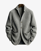 Cardigan homme maille col châle boutonné