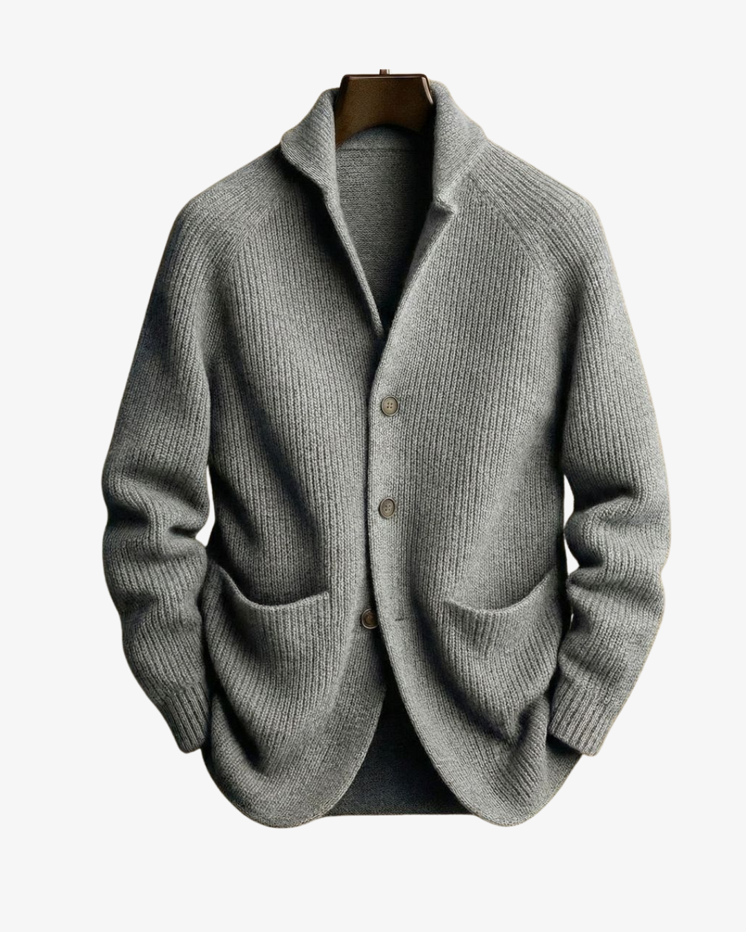 Cardigan homme maille col châle boutonné