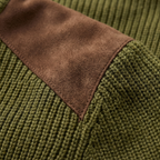 Cardigan homme maille col châle à empiècements