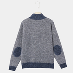 Cardigan homme maille structurée col montant zippé