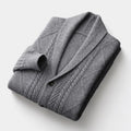 Cardigan homme maille torsadée col châle