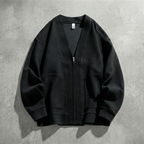 Cardigan homme oversize zippé à poches