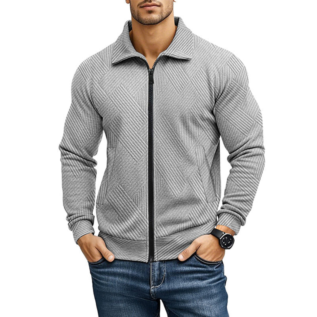 Cardigan homme texturé à col classique