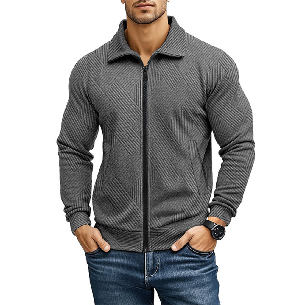 Cardigan homme texturé à col classique