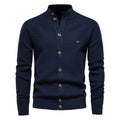 Cardigan homme texturé col montant
