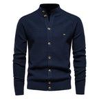 Cardigan homme texturé col montant