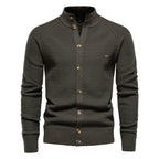 Cardigan homme texturé col montant