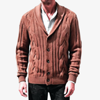 Cardigan homme torsadé à col châle pour