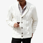 Cardigan homme torsadé à col châle pour