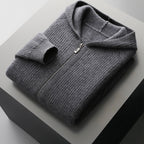 Cardigan homme zippé à capuche