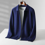 Cardigan homme zippé col chemise