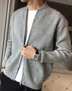 Cardigan zippé en maille pour homme