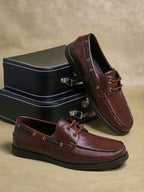 Chaussures bateau homme à passants latéraux