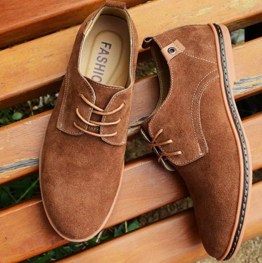 Chaussures Derby homme en suède à lacets
