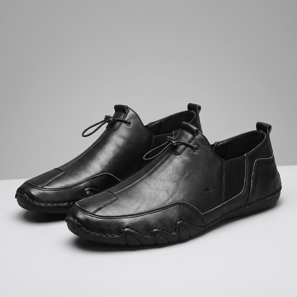 Chaussures homme à enfiler avec élastiques