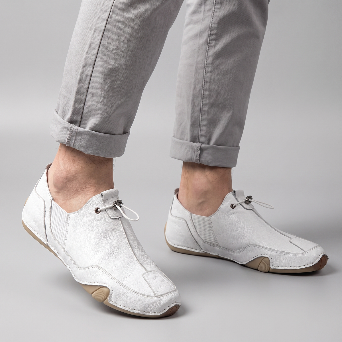 Chaussures homme à enfiler avec élastiques