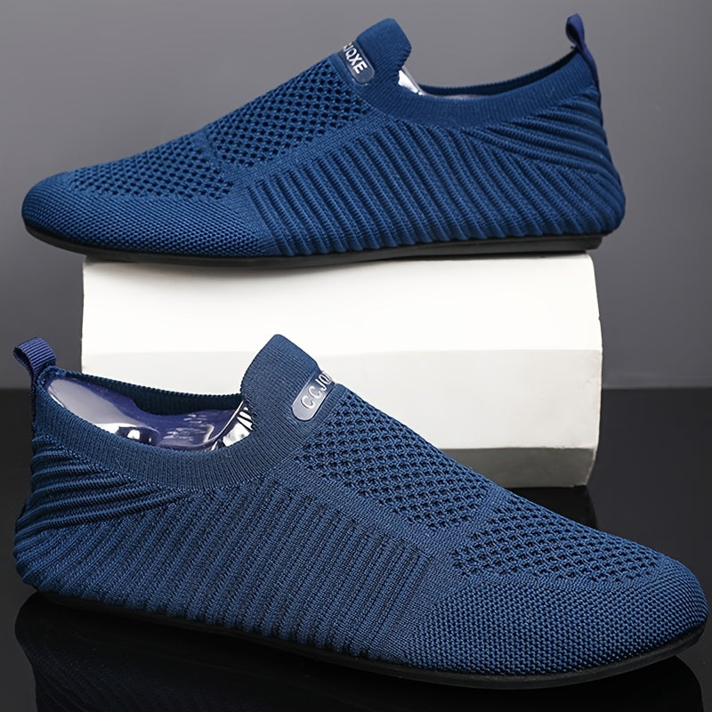 Chaussures homme à enfiler en maille tricotée