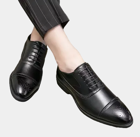 Chaussures homme à lacets bout droit