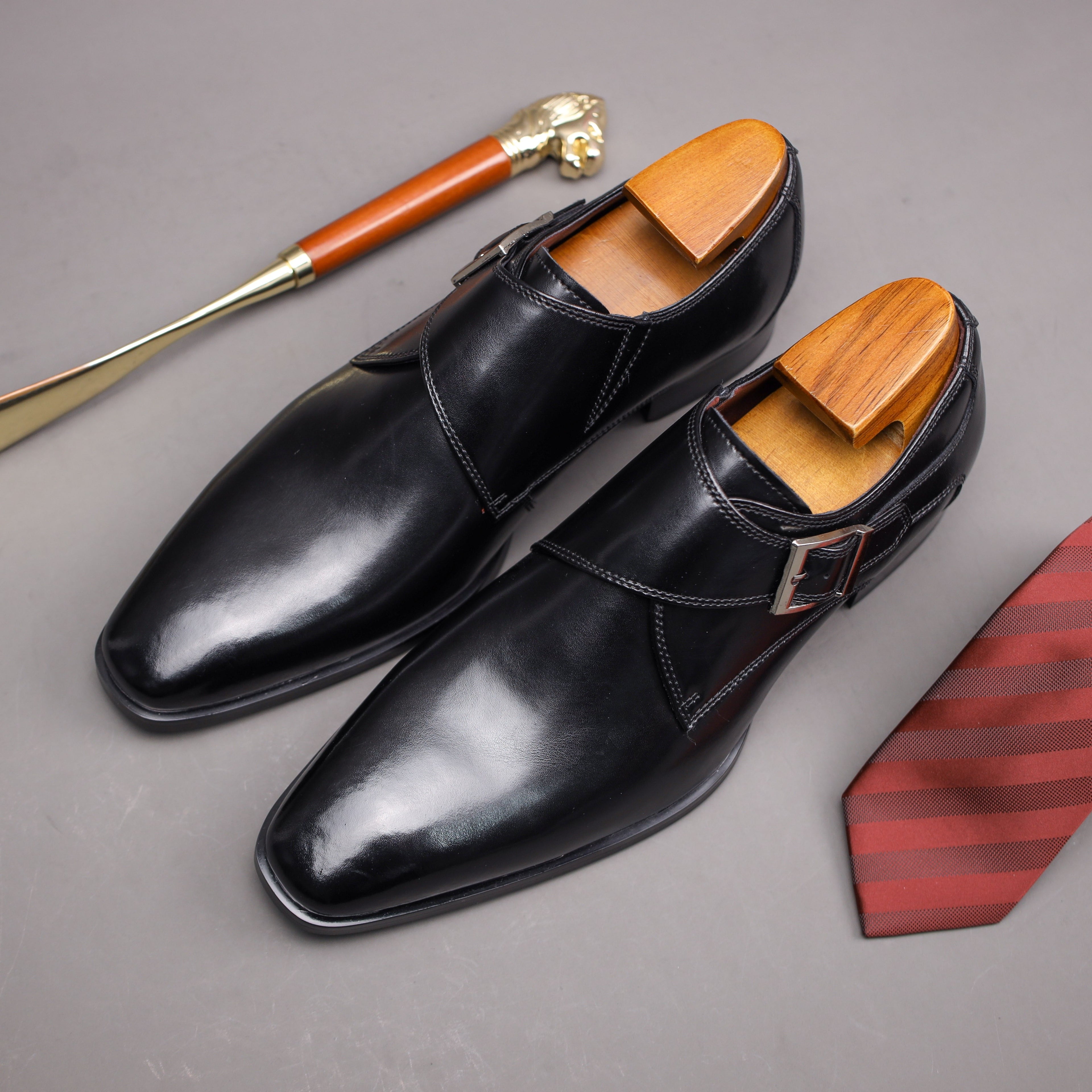 Chaussures Monk Strap à boucle pour homme