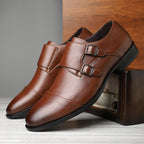 Chaussures Monk Strap à double boucle pour homme
