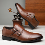 Chaussures Monk Strap à double boucle pour homme