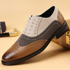 Chaussures Oxford Brogue à lacets pour homme