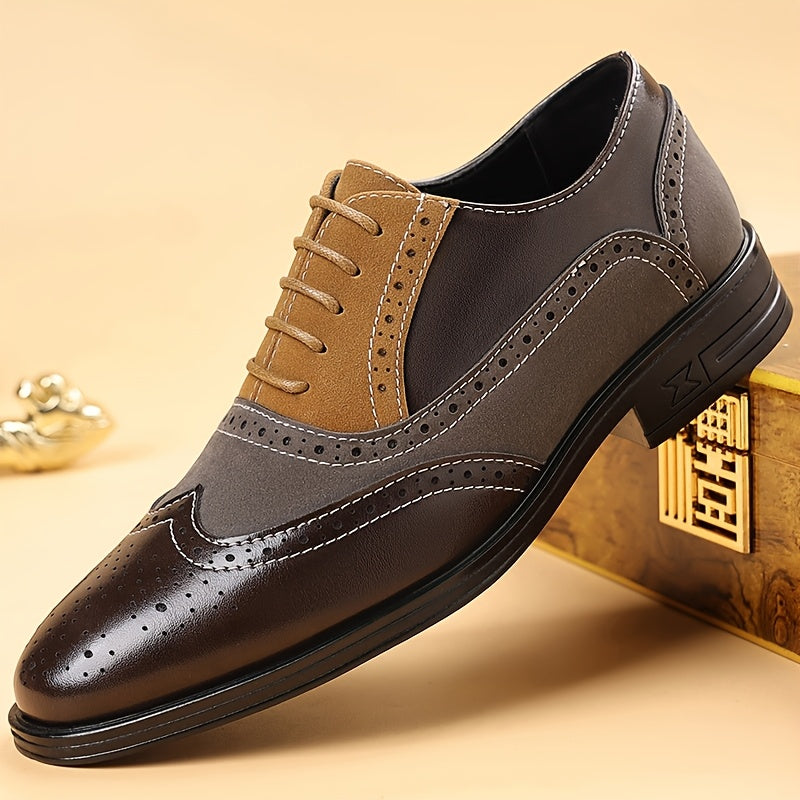 Chaussures Oxford Brogue à lacets pour homme