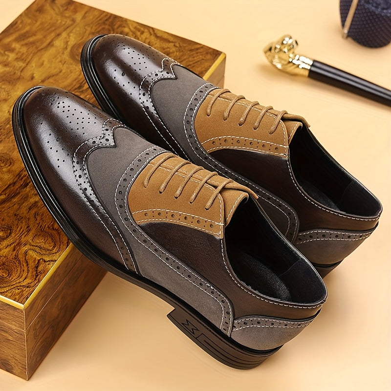 Chaussures Oxford Brogue à lacets pour homme