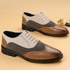 Chaussures Oxford Brogue à lacets pour homme