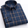 Chemise à carreaux boutonnée pour homme