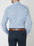 Chemise à carreaux boutonnée pour homme