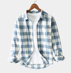 Chemise homme à carreaux boutonnée