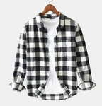 Chemise homme à carreaux boutonnée
