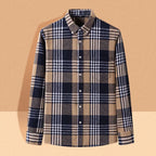 Chemise homme à carreaux col boutonné