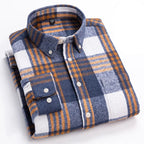 Chemise homme à carreaux col boutonné
