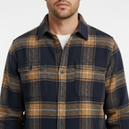 Chemise homme à carreaux col boutonné