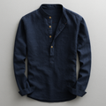 Chemise homme à col montant boutonnée