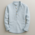 Chemise homme à col montant boutonnée