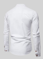 Chemise Homme à Manches Longues et Col Mao