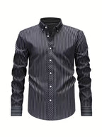 Chemise homme à motif à rayures verticales