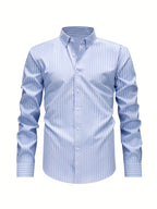 Chemise homme à motif à rayures verticales