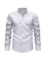 Chemise homme à motif à rayures verticales