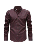 Chemise homme à motif à rayures verticales