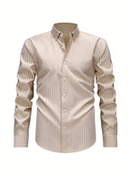 Chemise homme à motif à rayures verticales