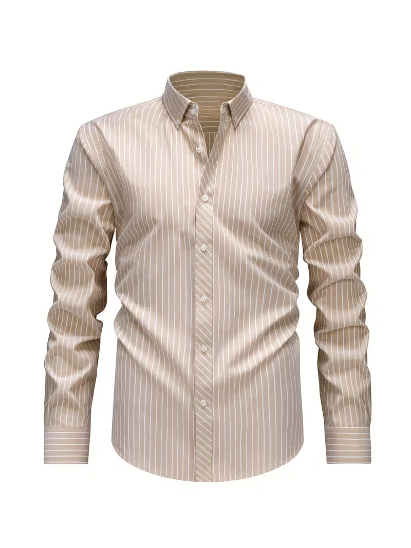 Chemise homme à motif à rayures verticales