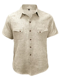 Chemise homme à poches boutonnées
