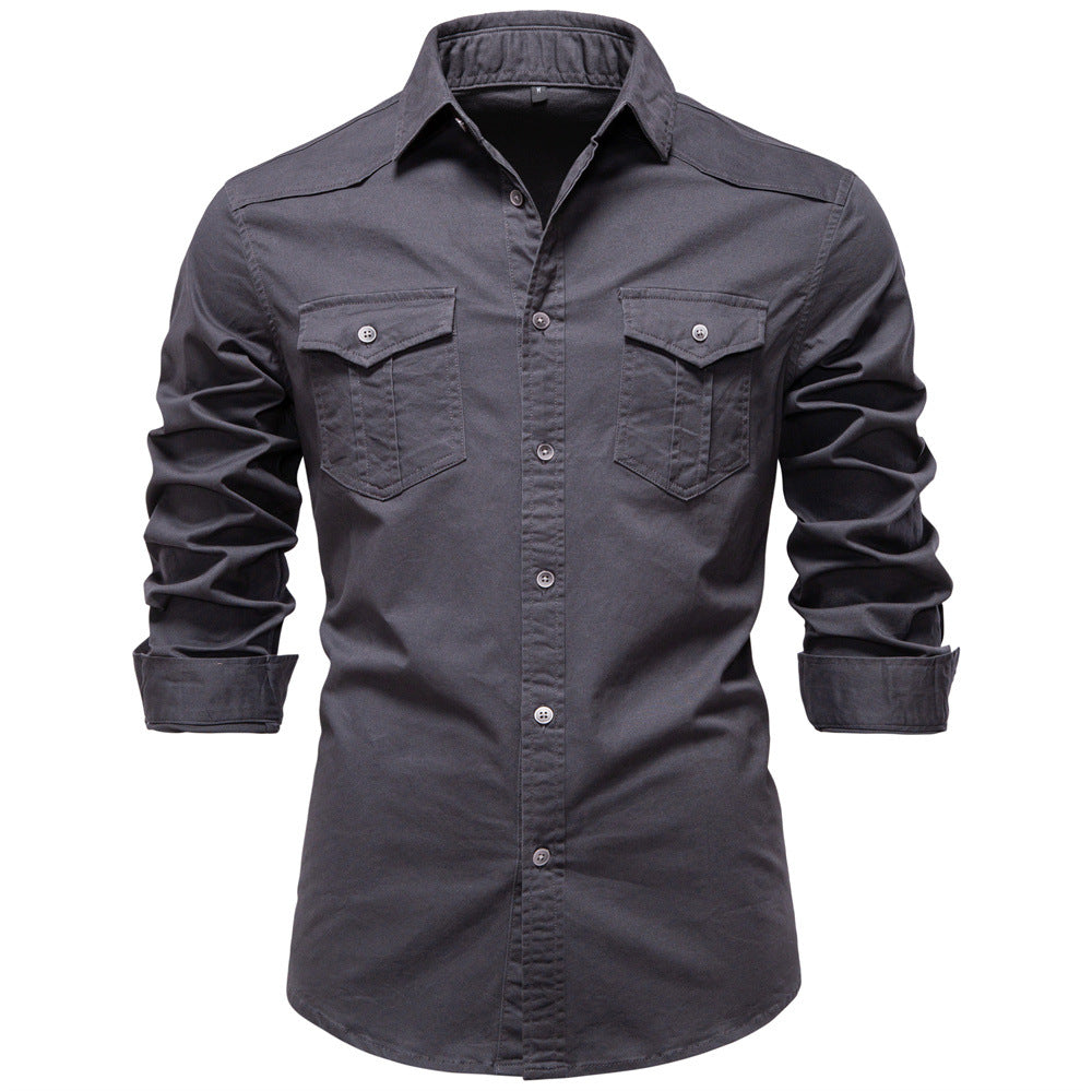 Chemise homme à poches poitrine
