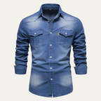 Chemise homme à poches poitrine boutonnées