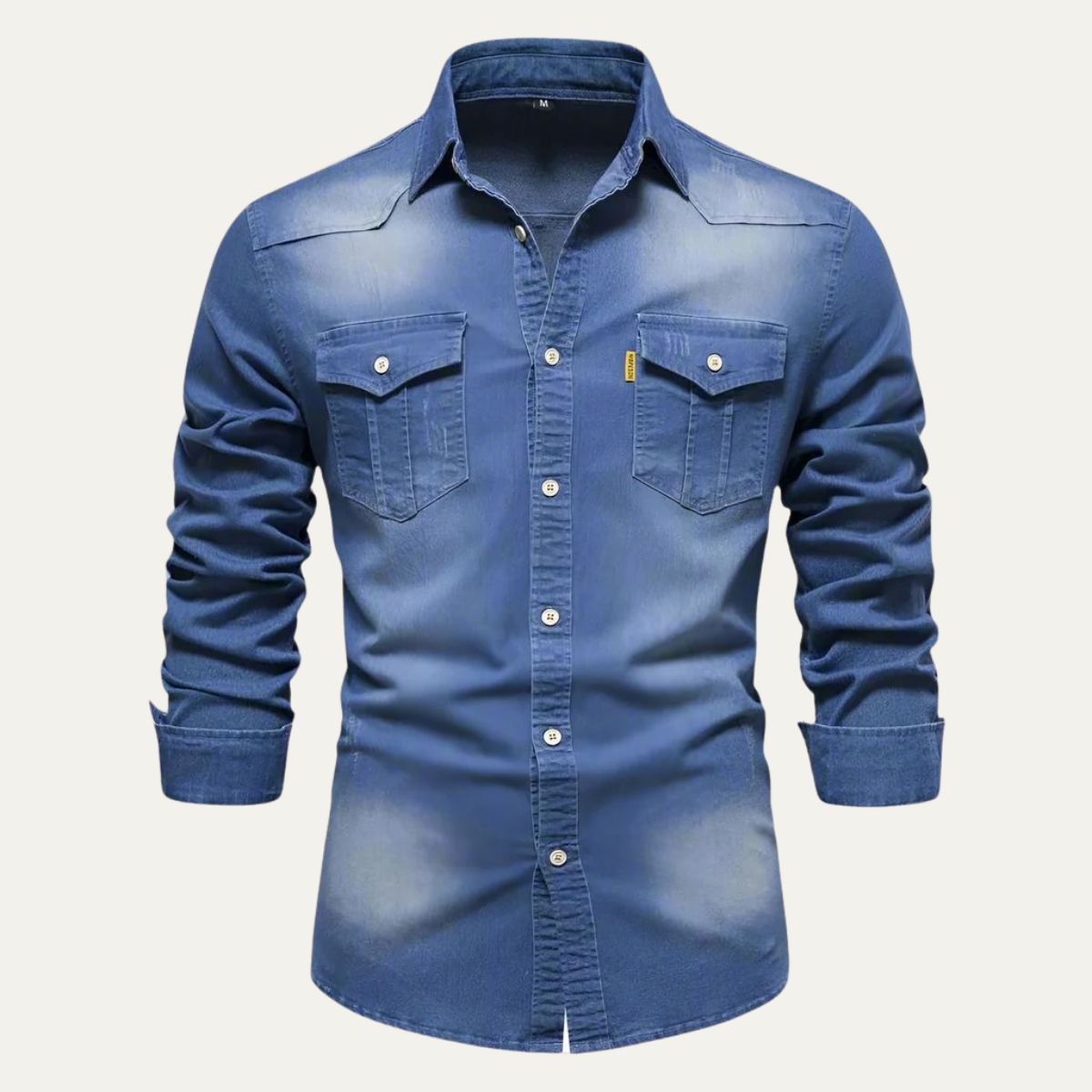 Chemise homme à poches poitrine boutonnées